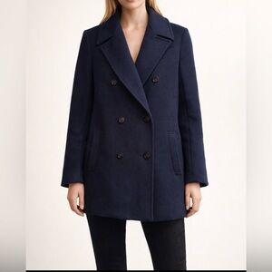 Pendleton Virgin Wool Navy Peacoat Vintage USA Double Breasted Coat M